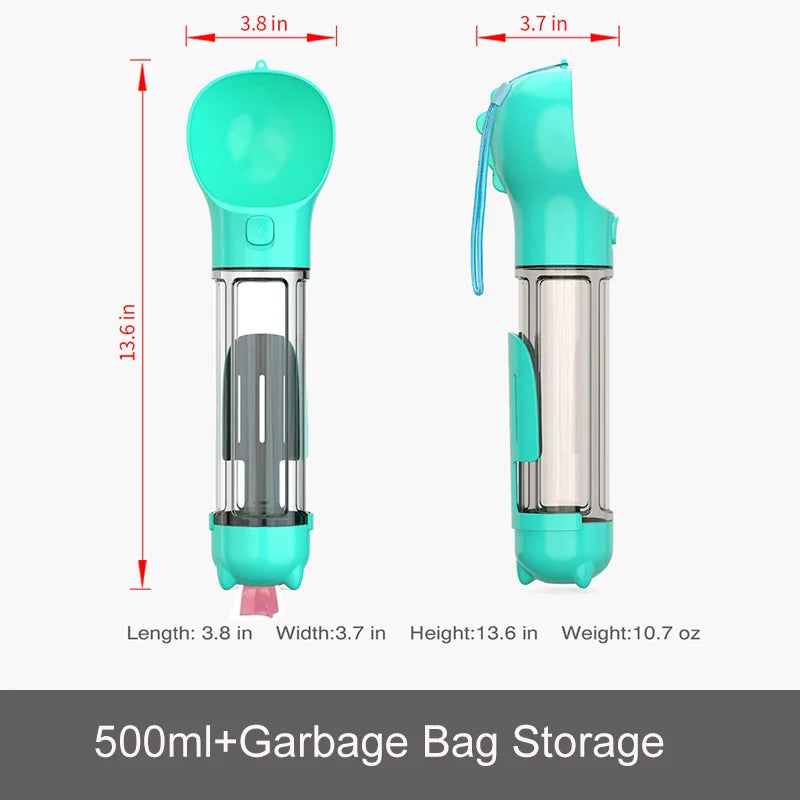Garrafa de água pet portátil para cães pequenos e grandes.